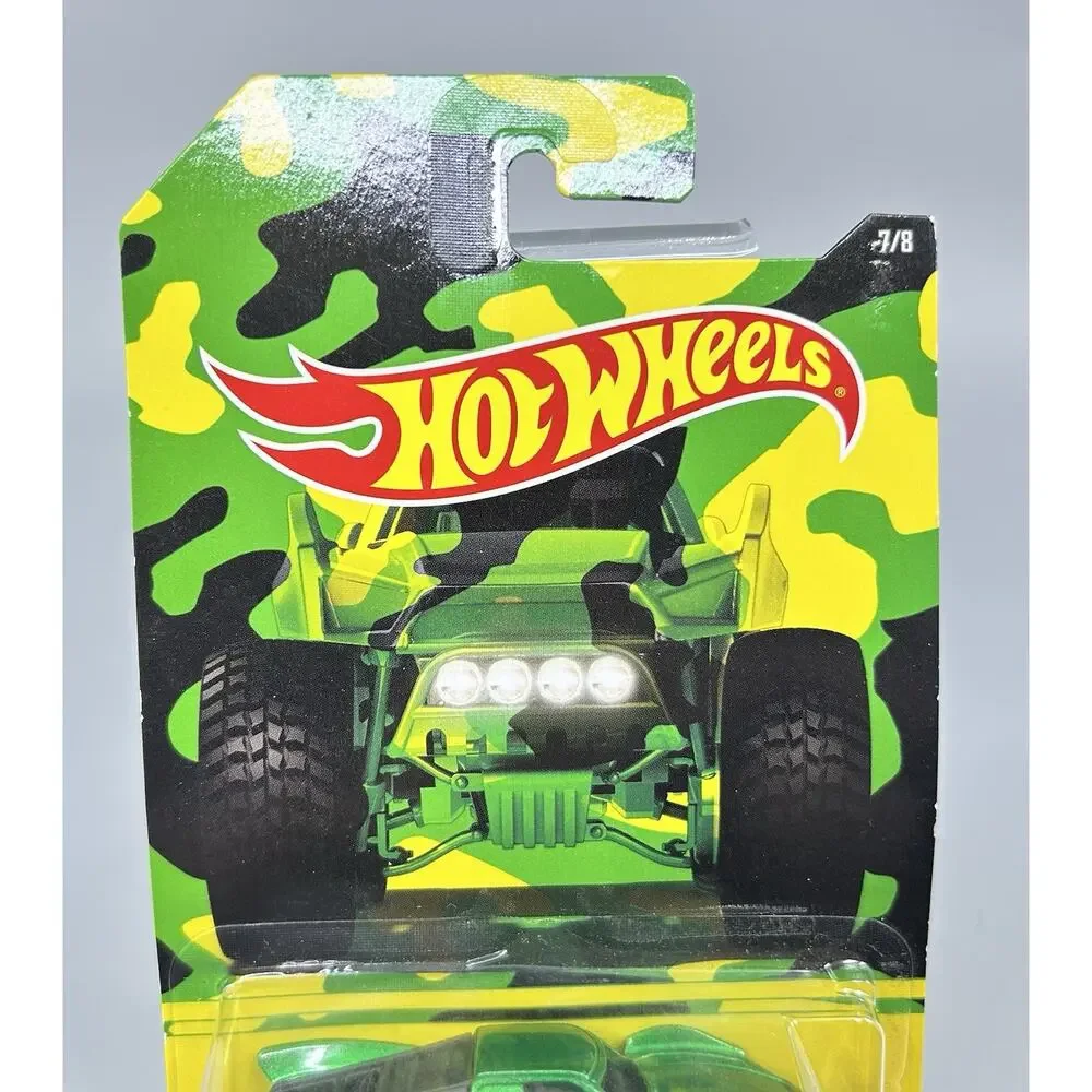 Hot Wheels BAJA TRUCK Camouflage Series 7/8 Green Yellow 1:64 Diecast Mattel NOC
